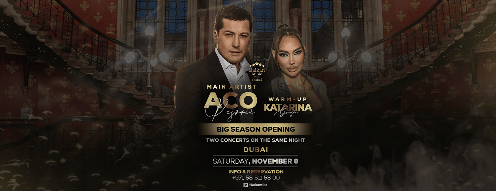 Aco Pejovic Live concert - Katarina Grujic Warm up Concerts at emiratesoffers.com
