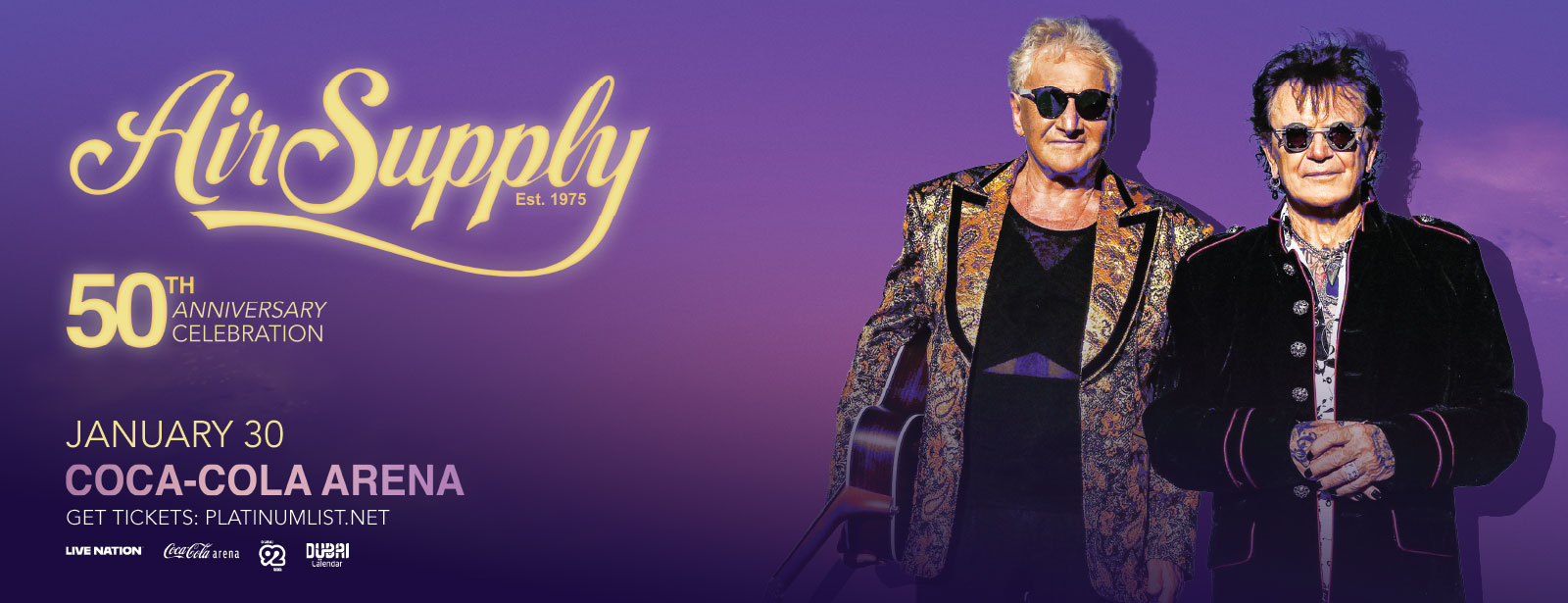 Air Supply - 50Th Anniversary Celebration Concerts at emiratesoffers.com