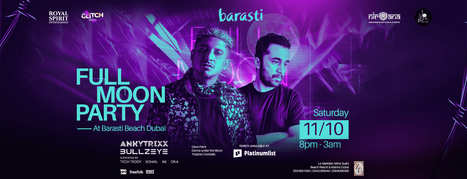 Full Moon Party at Barasti Beach Dubai Nightlife at emiratesoffers.com