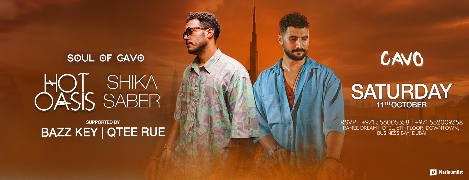 Soul of Cavo Presents Hot Oasis and Shika Saber Live in Dubai Nightlife at emiratesoffers.com