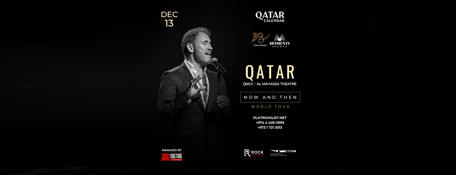 Kadim Al Sahir Live at Al Mayassa Theatre, QNCC in Doha Concerts at emiratesoffers.com