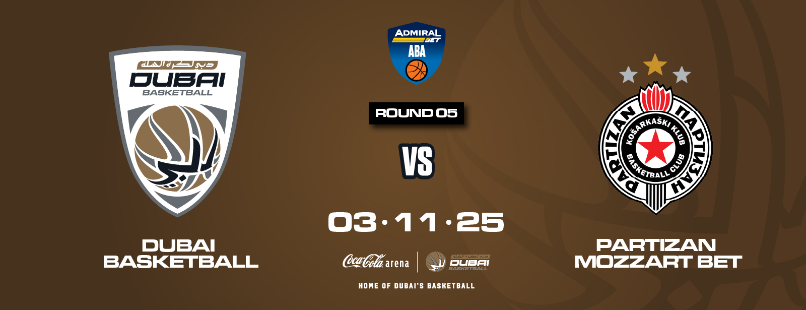 Dubai Basketball vs Partizan Mozzart Bet Sports Events at emiratesoffers.com
