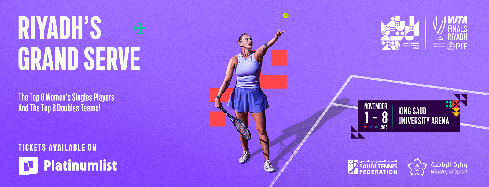 2025 WTA Finals Riyadh presented by PIF Sports Events at emiratesoffers.com