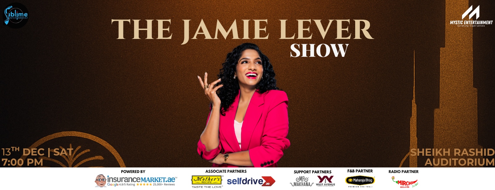 The Jamie Lever Show Live in Dubai Shows and Theatrical Plays at emiratesoffers.com