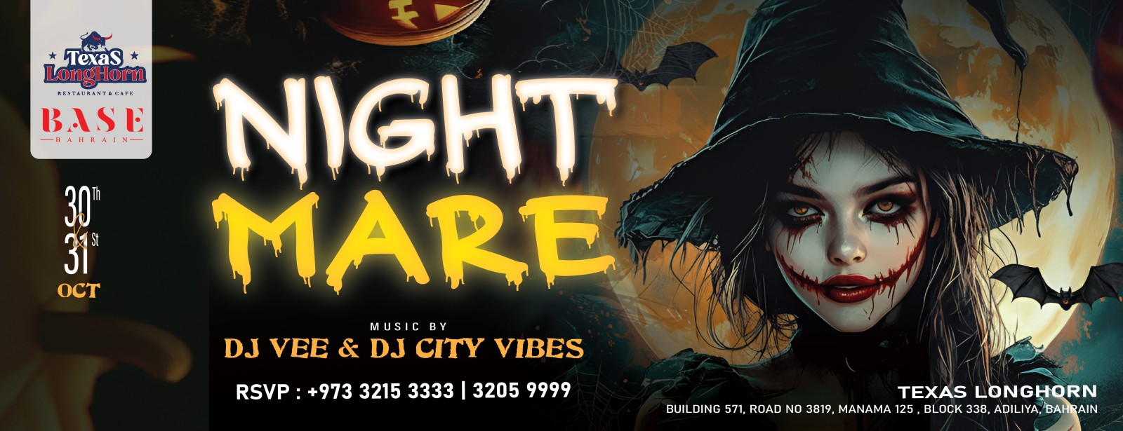 Nightmare Halloween Party at Texas Longhorn, Bahrain Halloween at shafqa.com Nightmare Halloween Party at Texas Longhorn, Bahrain Halloween at shafqa.com