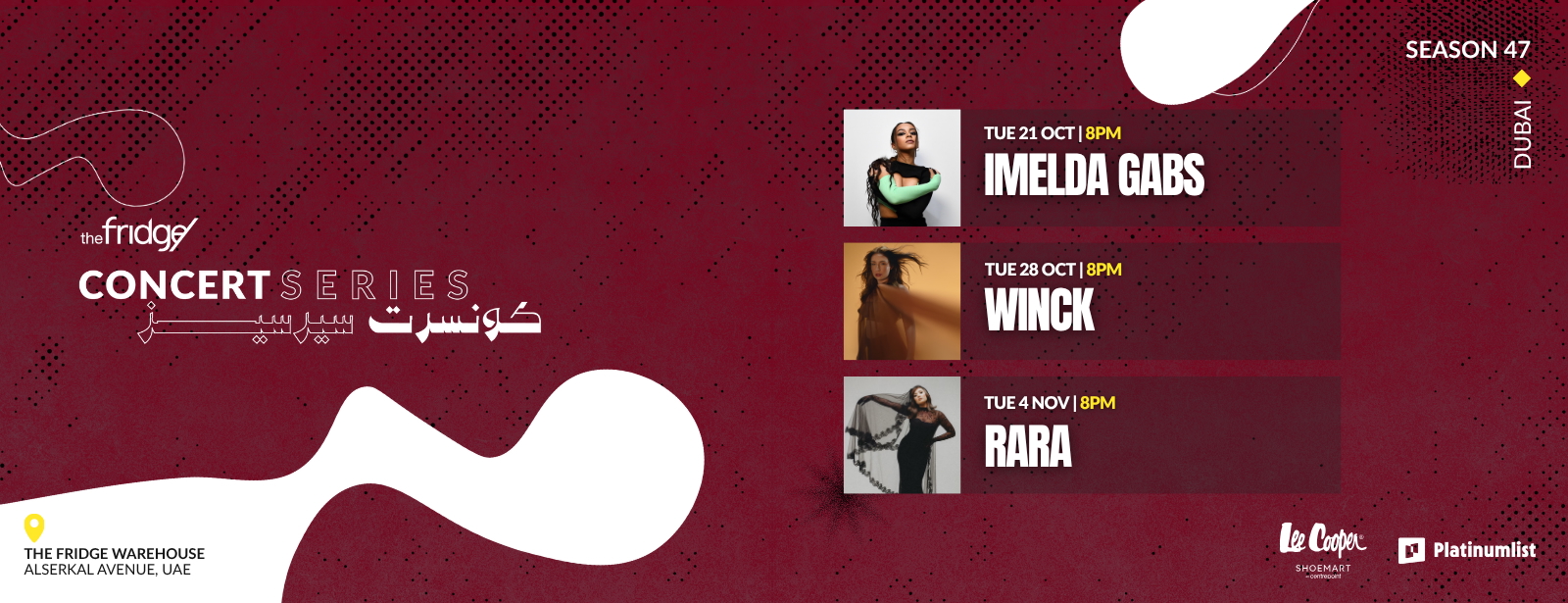 The Fridge Concert Series Season 47 in Dubai Nightlife at shafqa.com The Fridge Concert Series Season 47 in Dubai Nightlife at shafqa.com