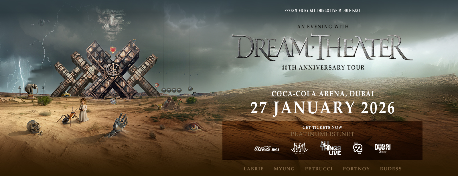 Dream Theater - 40th Anniversary Tour 2026 in Dubai Tickets, Live