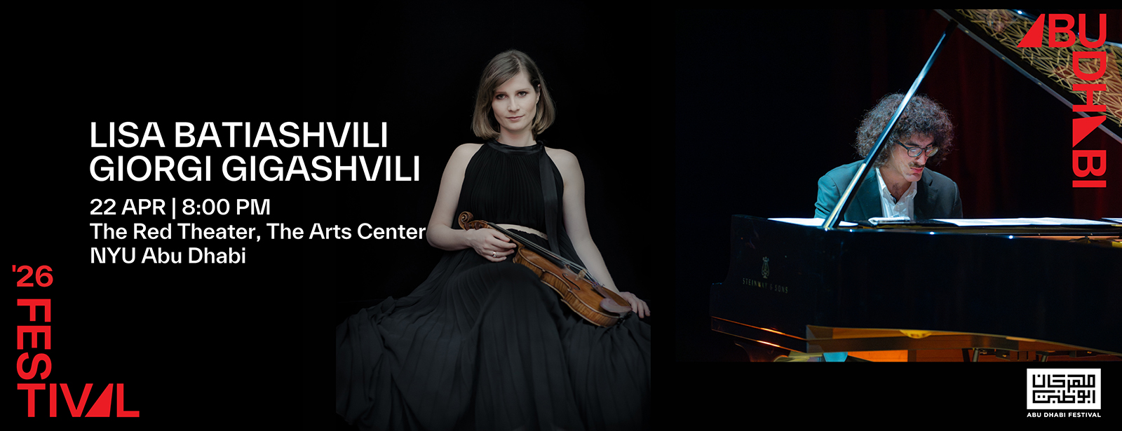 Lisa Batiashvili and Giorgi Gigashvili at Abu Dhabi Festival 2026 Concerts at oxge.com Lisa Batiashvili and Giorgi Gigashvili at Abu Dhabi Festival 2026 Concerts at directholidaysuae.com