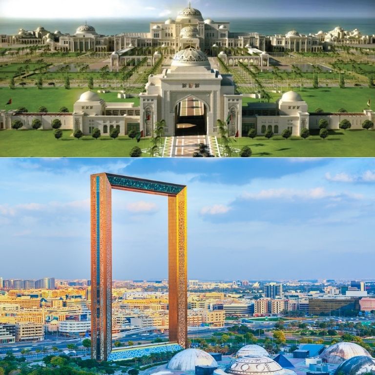 Another view of Qasr Al Watan + Dubai Frame - Combo at UAE Presidential Palace