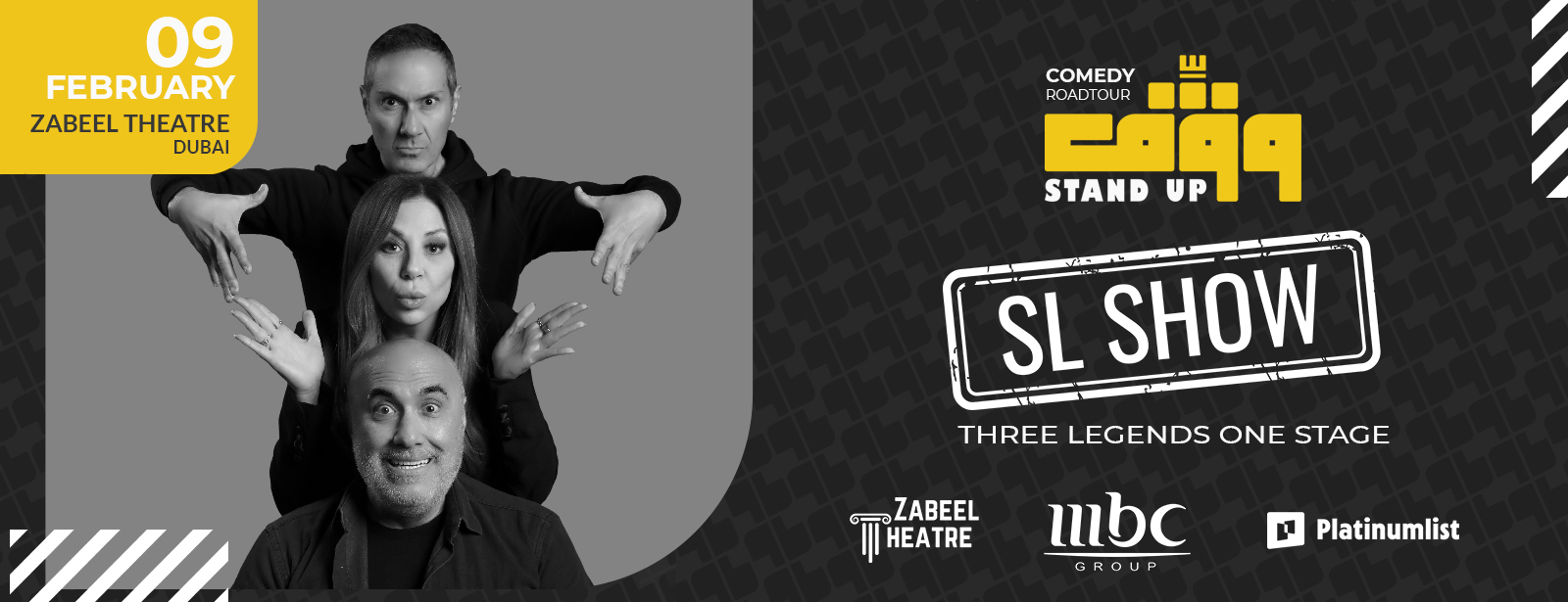 Wagef! SL Show - Three Legends. One Stage Live in Dubai Arabic Events at uaemegadeals.com Wagef! SL Show - Three Legends. One Stage Live in Dubai Arabic Events at uaemegadeals.com