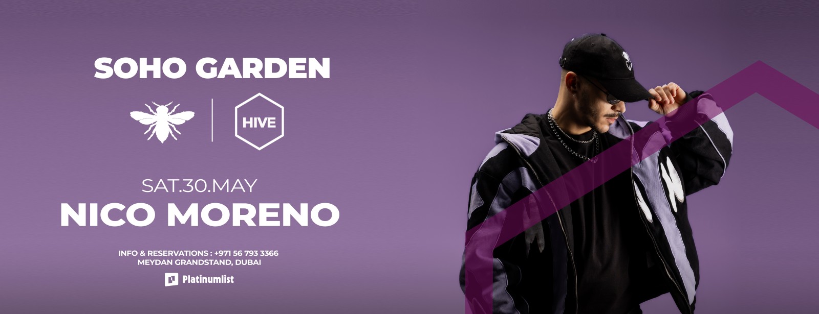 Nico Moreno at Hive, Soho Garden Meydan - Dubai Nightlife at dubaitraveltours.com