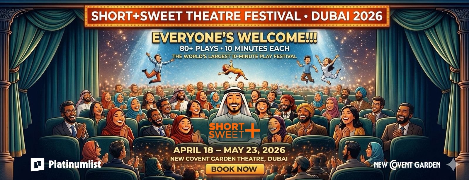 Short+Sweet Dubai 2026 in Dubai Shows and Theatrical Plays at oxge.com Short+Sweet Dubai 2026 in Dubai Shows and Theatrical Plays at directholidaysuae.com