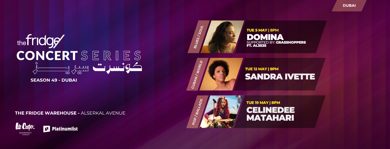 The Fridge Concert Series Season 49 in Dubai Concerts at dubaitraveltours.com