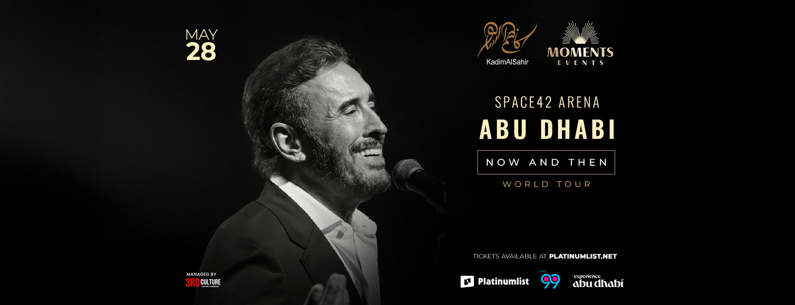 Kadim Al Sahir Live at Space42 Arena in Abu Dhabi Concerts at dubaitraveltours.com