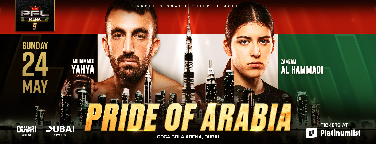 PFL MENA 9 - Pride of Arabia in Dubai Sports Events at dubaitraveltours.com