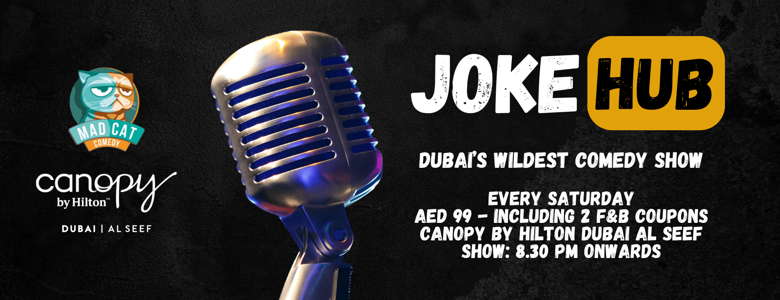 Joke Hub - Madcat Comedy Show Comedy Events at dubaitraveltours.com