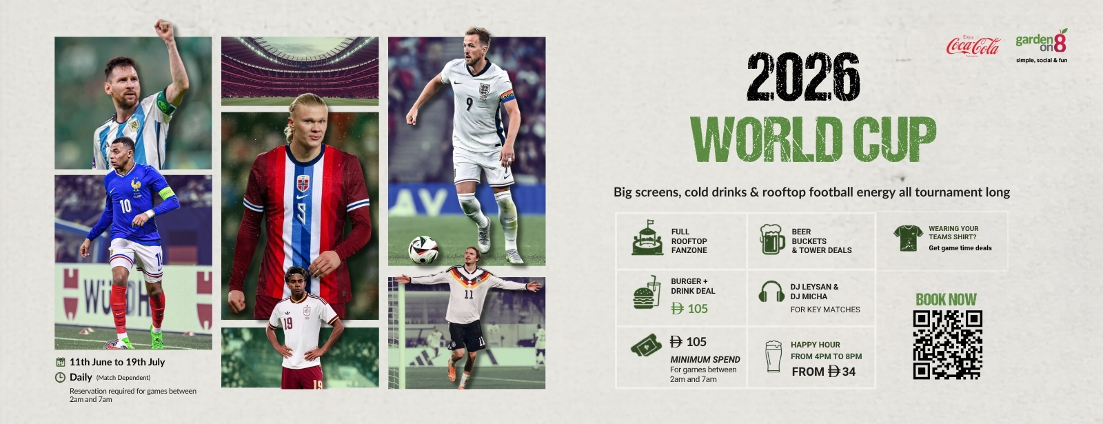 The Ultimate World Cup Rooftop Experience at garden on 8 Sports Events at dubaitraveltours.com