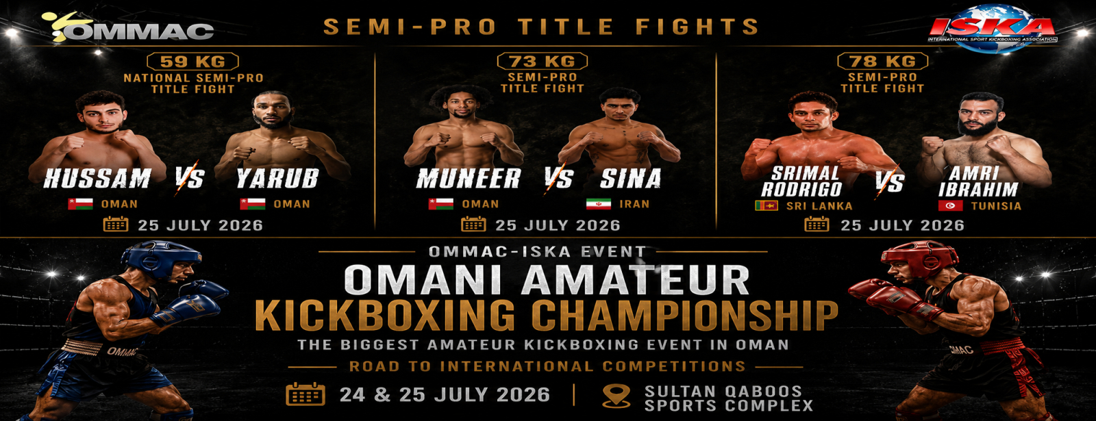 OMMAC - ISKA Oman at Sultan Qaboos Sports Complex Sports Events at dubaitraveltours.com