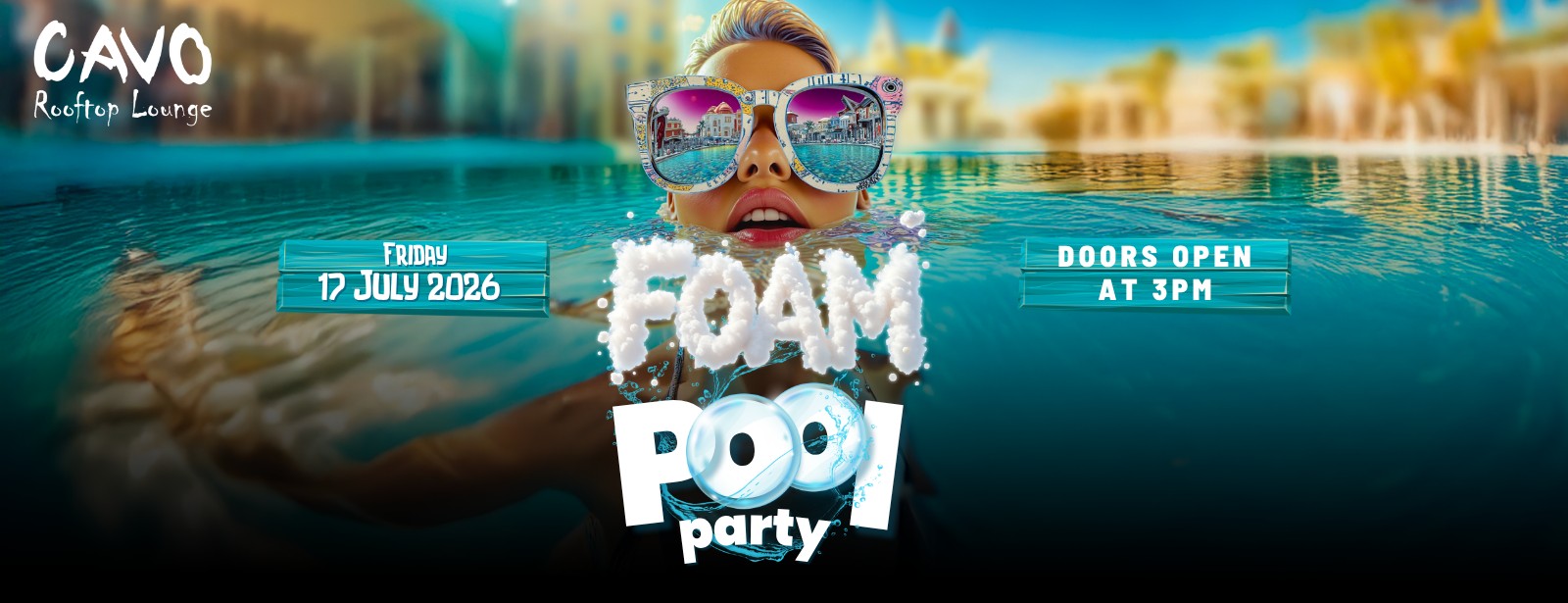 Foam Pool Party at Cavo Rooftop Nightlife at dubaitraveltours.com