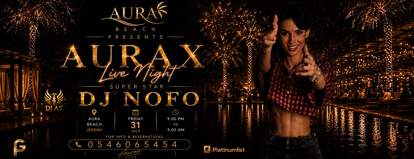AURAX Live Night Dj Nofo At Aura Beach Nightlife at dubaitraveltours.com