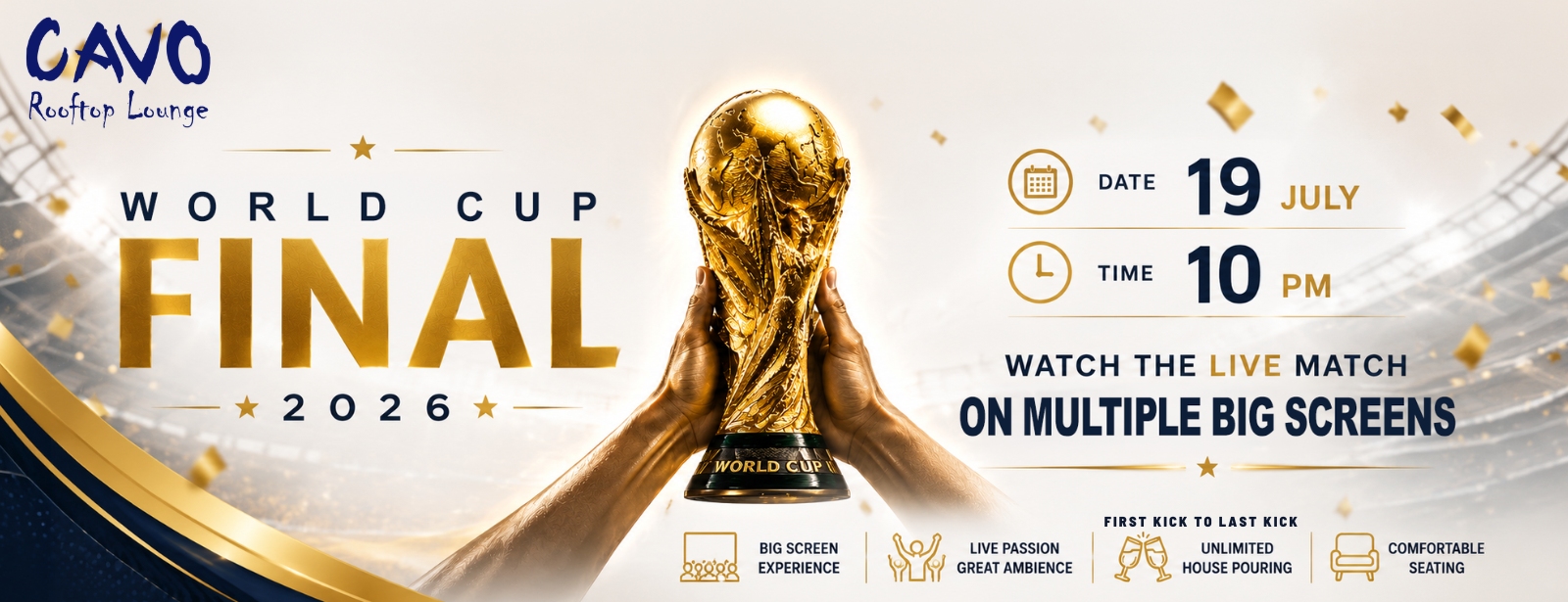 World Cup Final 2026 at Cavo Rooftop Sports Events at dubaitraveltours.com