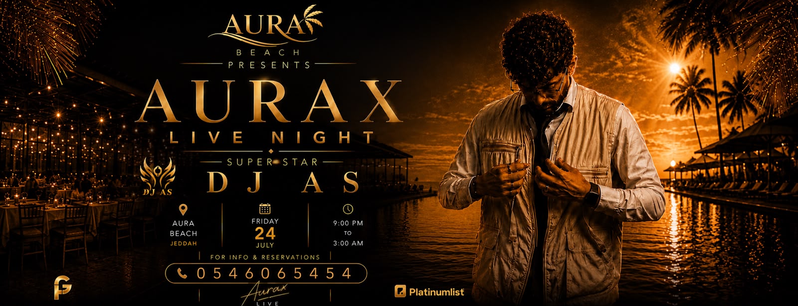 Aurax Live Night DJ AS At Aura Beach in Jeddah Nightlife at dubaitraveltours.com