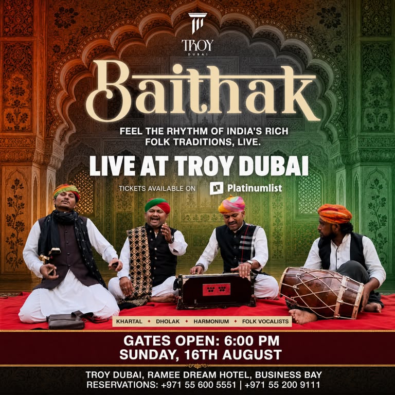 Baithak Live at Troy in Dubai