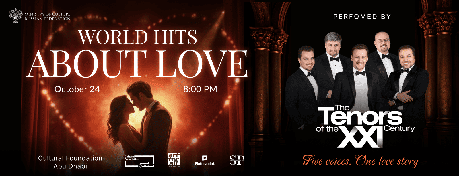 World Hits About Love performed by The Tenors of the XXI Century at Cultural Foundation Abu Dhabi Concerts at dubaitraveltours.com