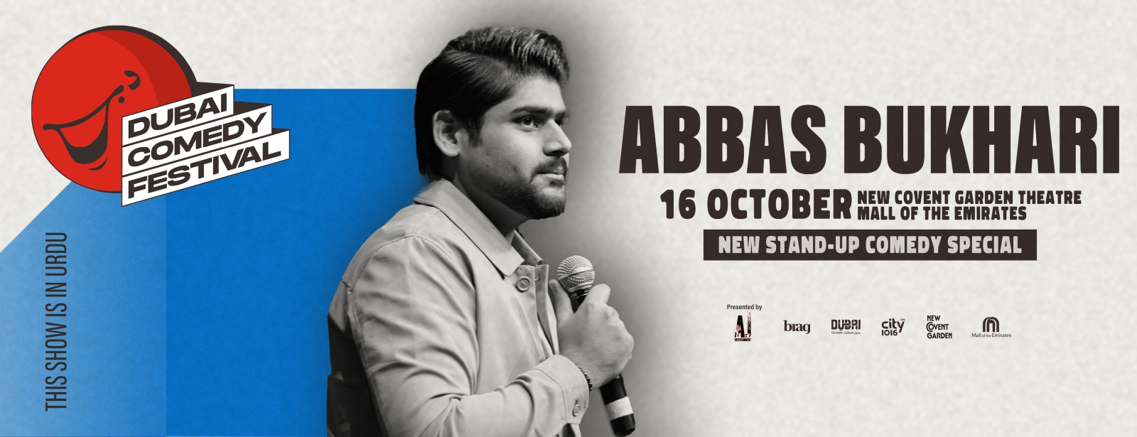 Abbas Bukhari Live at Dubai Comedy Festival at The New Covent Garden Theatre