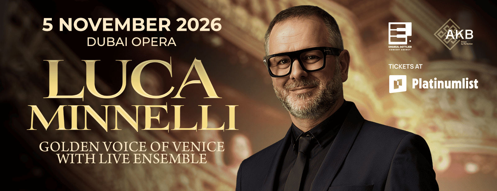 Luca Minnelli Concert at Dubai Opera at Dubai Opera