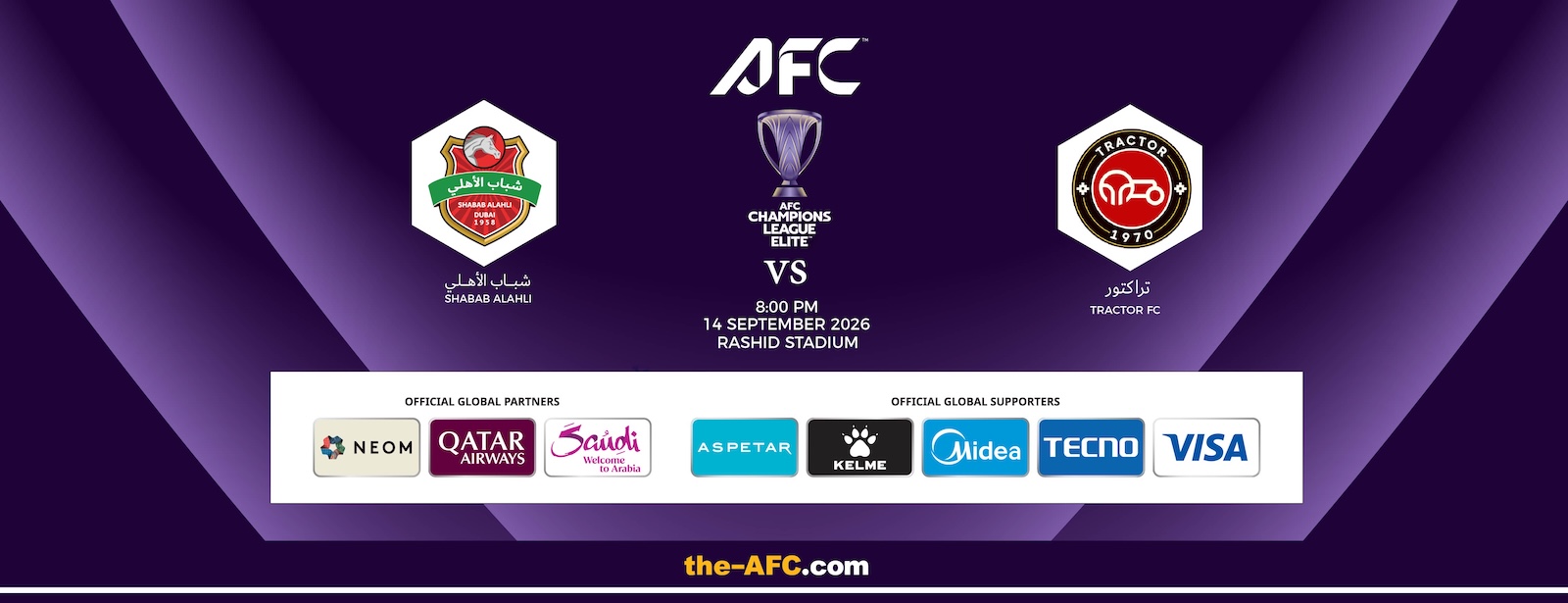 Shabab Al Ahli FC (UAE) vs Tractor FC (IRN) - AFC Champions League Elite Sports Events at dubaitrades.com Shabab Al Ahli FC (UAE) vs Tractor FC (IRN) - AFC Champions League Elite Sports Events at dubaitrades.com