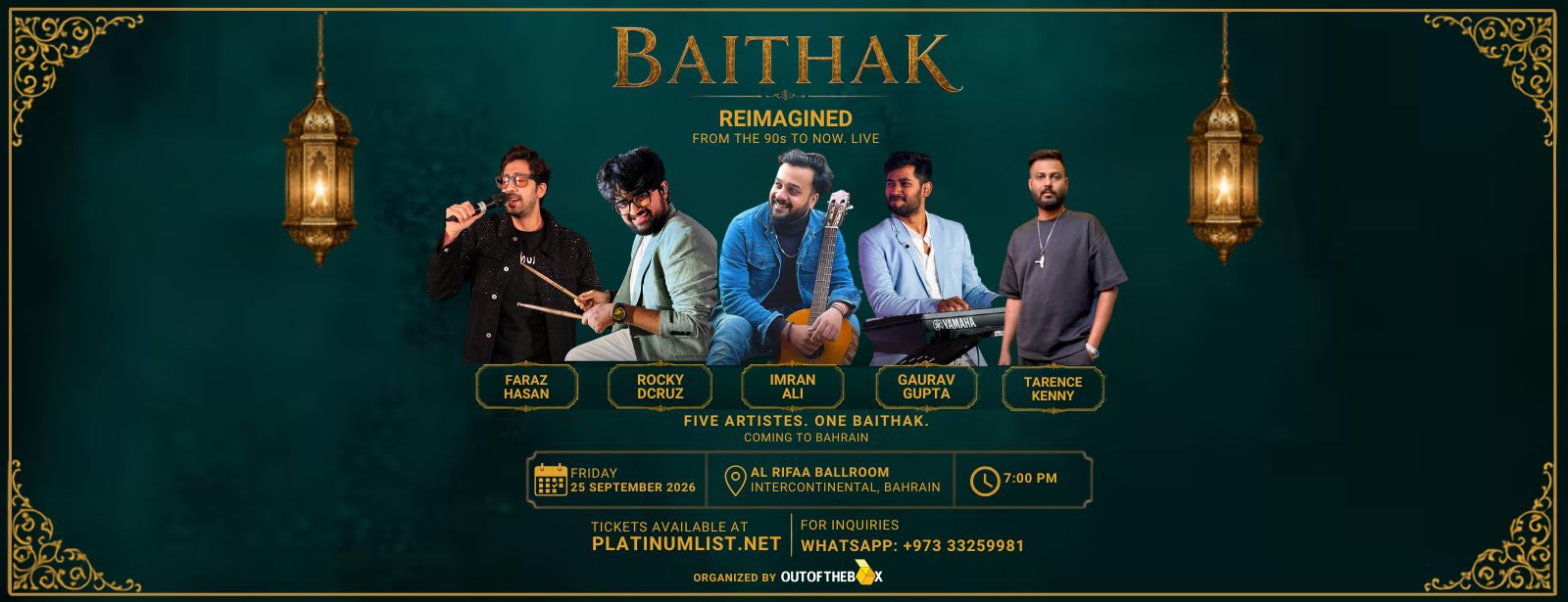 Baithak live in Bahrain by Out of the Box Events Desi Events at dubaitraveltours.com