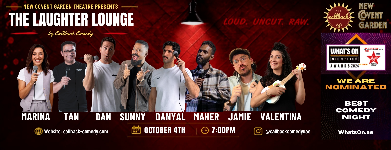 New Covent Garden Presents: The Laughter Lounge by Callback Comedy in Dubai Comedy Events at dubaitrades.com New Covent Garden Presents: The Laughter Lounge by Callback Comedy in Dubai Comedy Events at dubaitrades.com