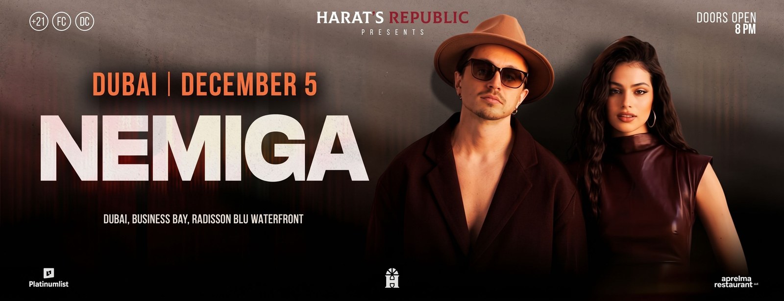 NEMIGA Live at Harat's Republic in Dubai at Harat's Republic