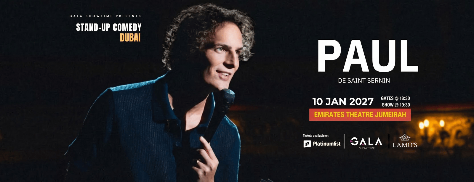 Paul de Saint Sernin in Dubai at Emirates Theatre
