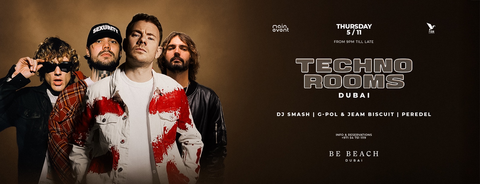 Techno Rooms at Be Beach Dubai at Be Beach – Dubai