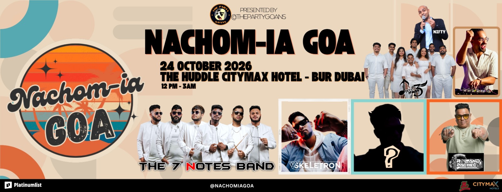 Nachom-ia Goa in Dubai at The Huddle Sports Bar & Grill