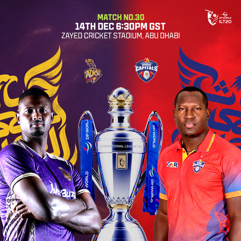 AD Knight Riders vs Dubai Capitals in Abu Dhabi