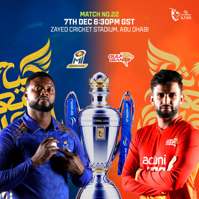 MI Emirates vs Gulf Giants in Abu Dhabi