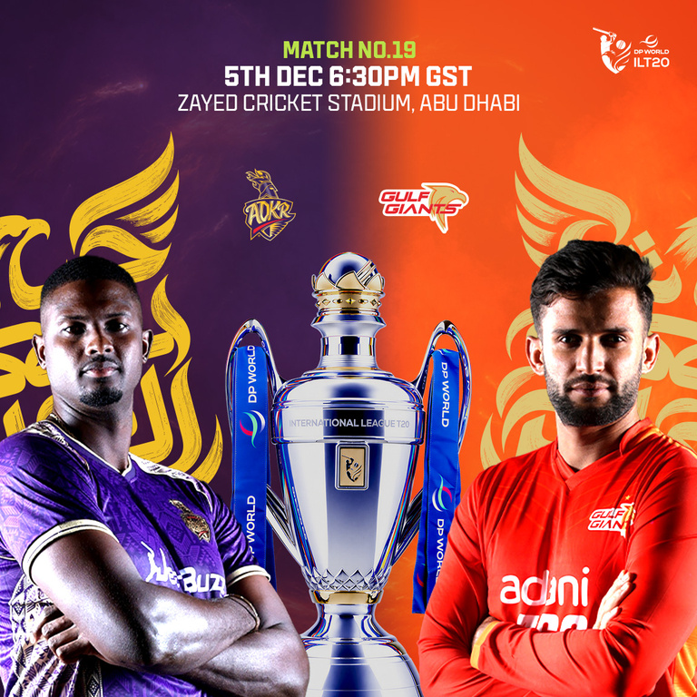 AD Knight Riders vs Gulf Giants in Abu Dhabi