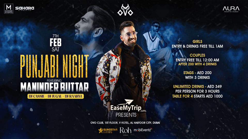 Punjabi Night Featuring Maninder Buttar Live 2026 United Arab Emirates