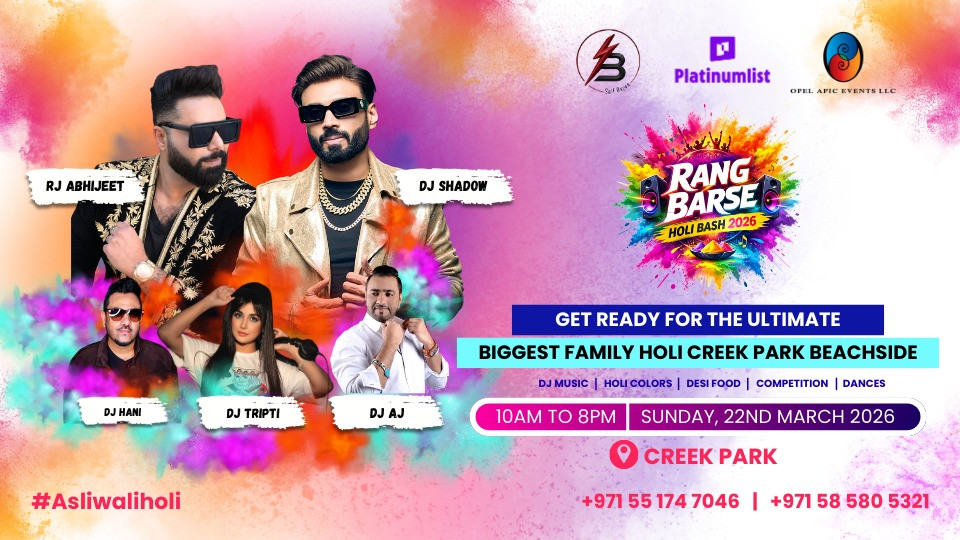 Rang Barse Holi Bash 2026 in Dubai