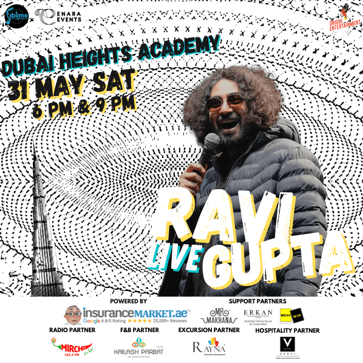 Ravi Gupta Live in Dubai tickets, 2025 Comedy Event - Platinumlist.net
