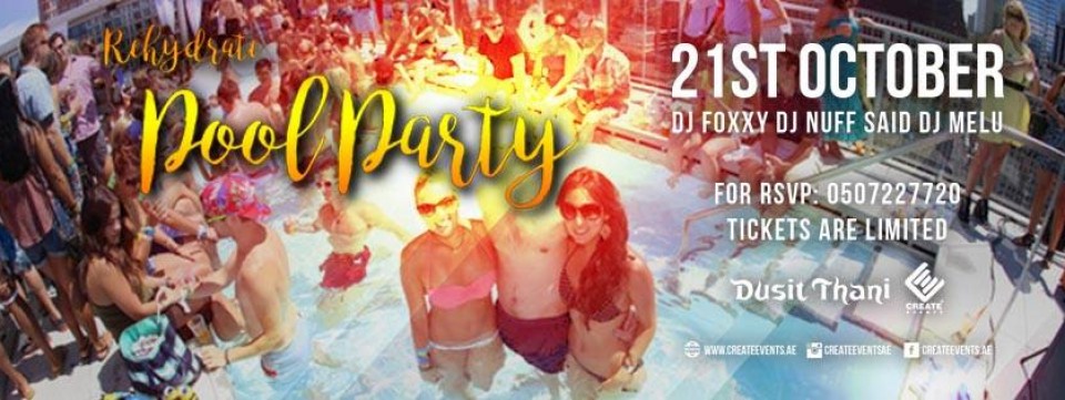 Rehydrate Rooftop pool party at Dusit Thani Abu Dhabi