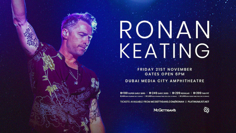 رونان كيتينغ بحفل مباشر في دبي