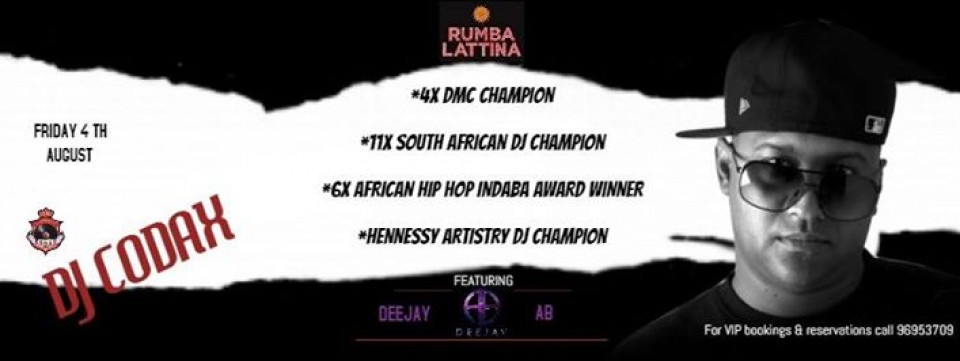 Rumba Lattina presents DJ CODAX