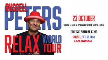 Russell Peters “RELAX” World Tour Live in Oman Russell Peters “RELAX” World Tour Live in Oman