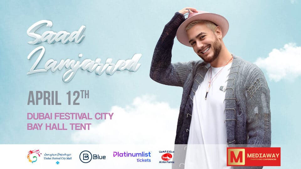 Saad Lamjarred Music Night at Dubai Festival City Bay Hall Tent (The Pluma Tent)