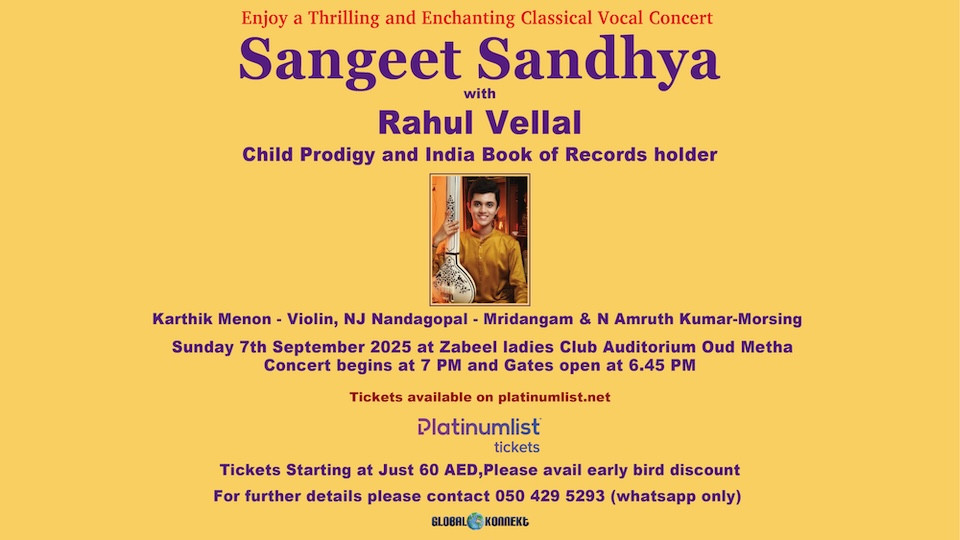 Sangeet Sandhya with Rahul Vellal Live in Dubai 2025 United Arab Emirates