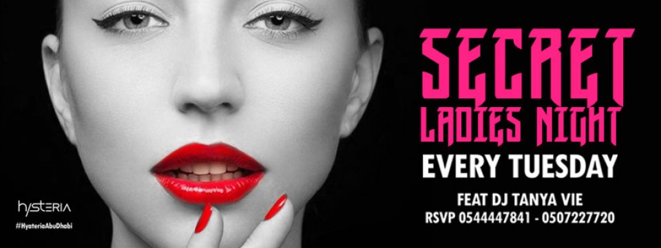 Secret Ladies Night Tuesdays At Hysteria Club